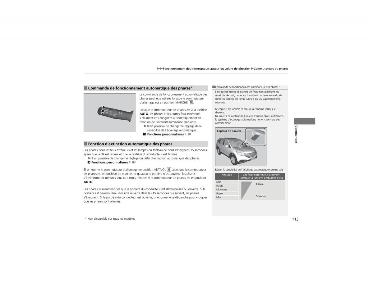 Honda CR V IV 4 manuel du proprietaire / page 114