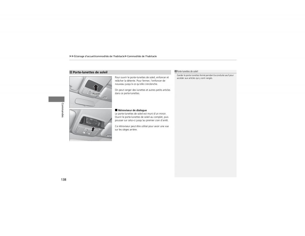 Honda CR V IV 4 manuel du proprietaire / page 139