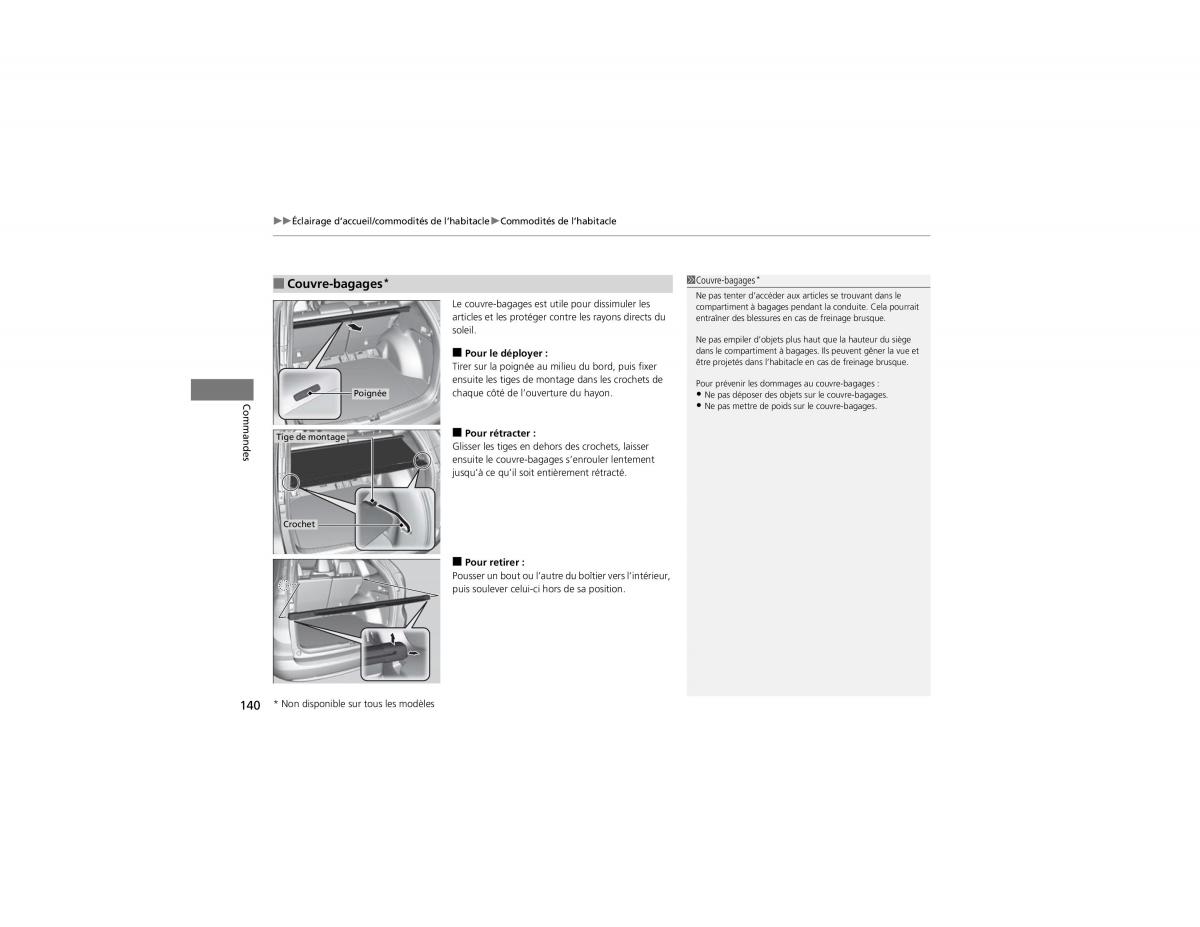 Honda CR V IV 4 manuel du proprietaire / page 141