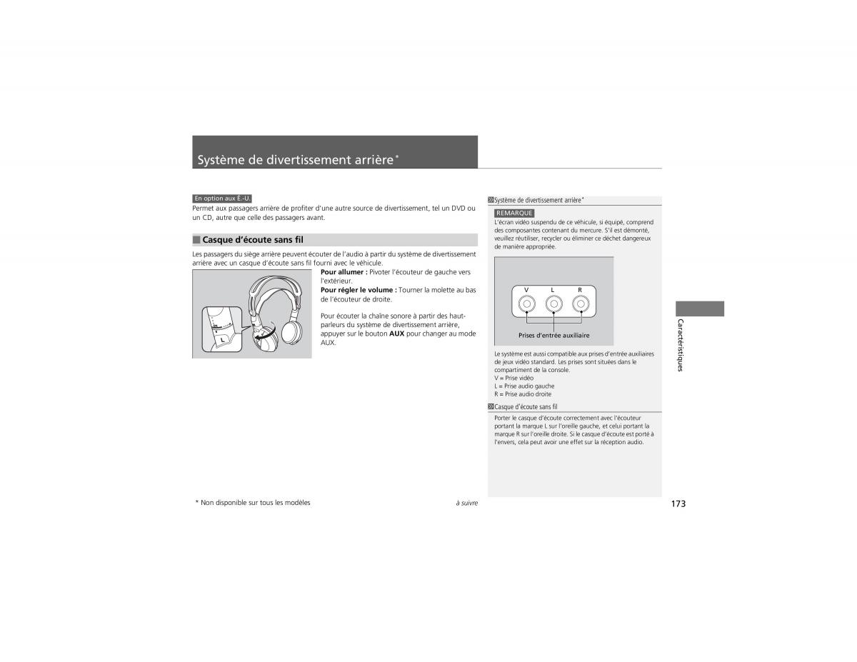 Honda CR V IV 4 manuel du proprietaire / page 174