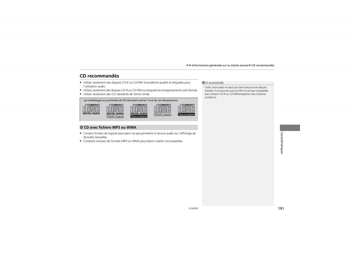 Honda CR V IV 4 manuel du proprietaire / page 192