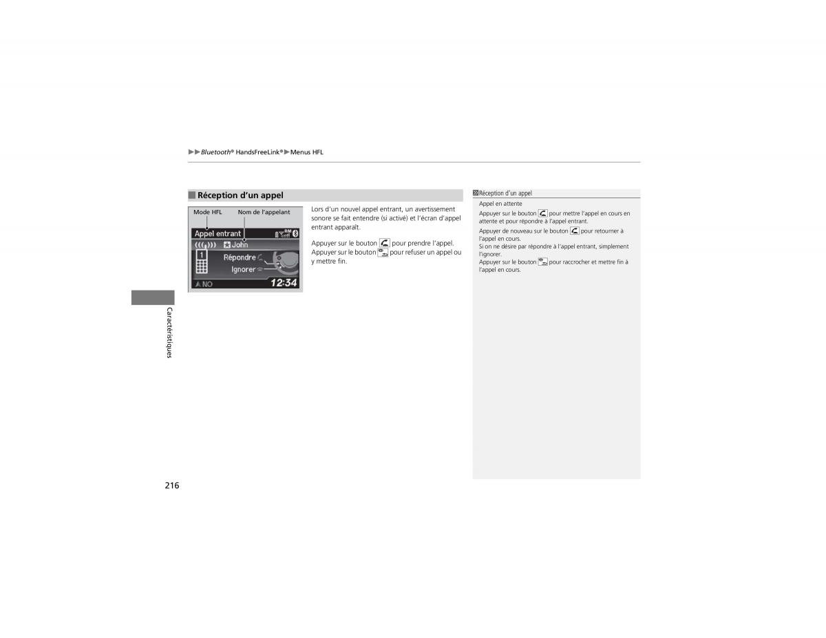 Honda CR V IV 4 manuel du proprietaire / page 217