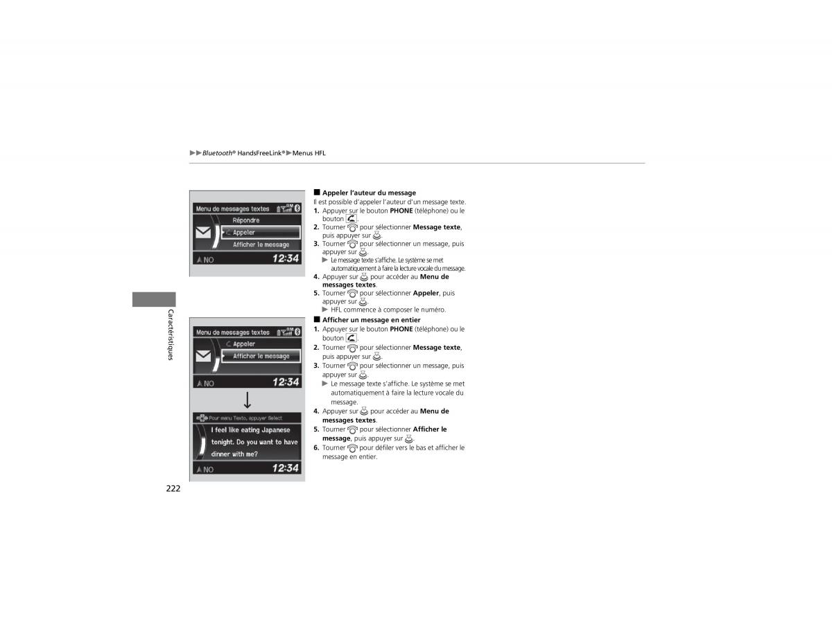 Honda CR V IV 4 manuel du proprietaire / page 223