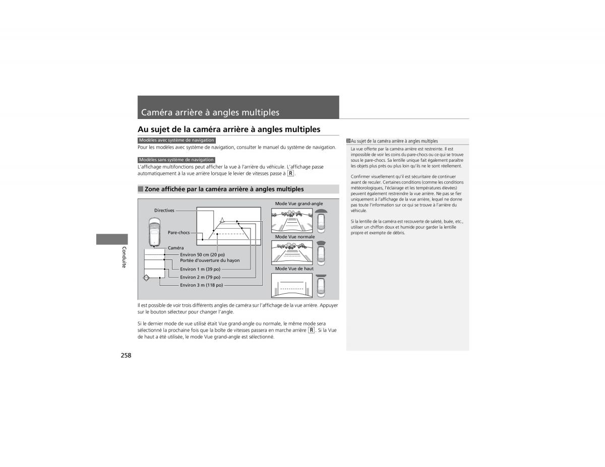 Honda CR V IV 4 manuel du proprietaire / page 259