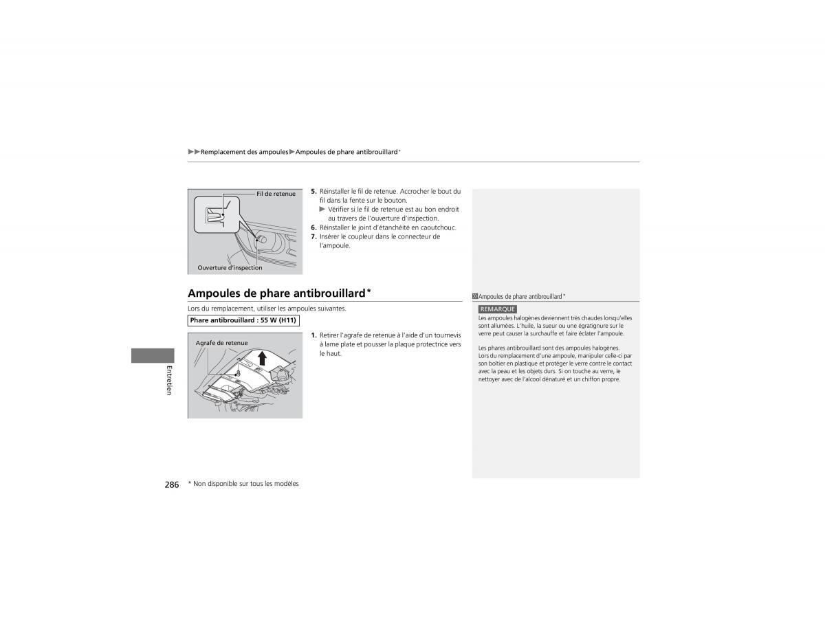 Honda CR V IV 4 manuel du proprietaire / page 287