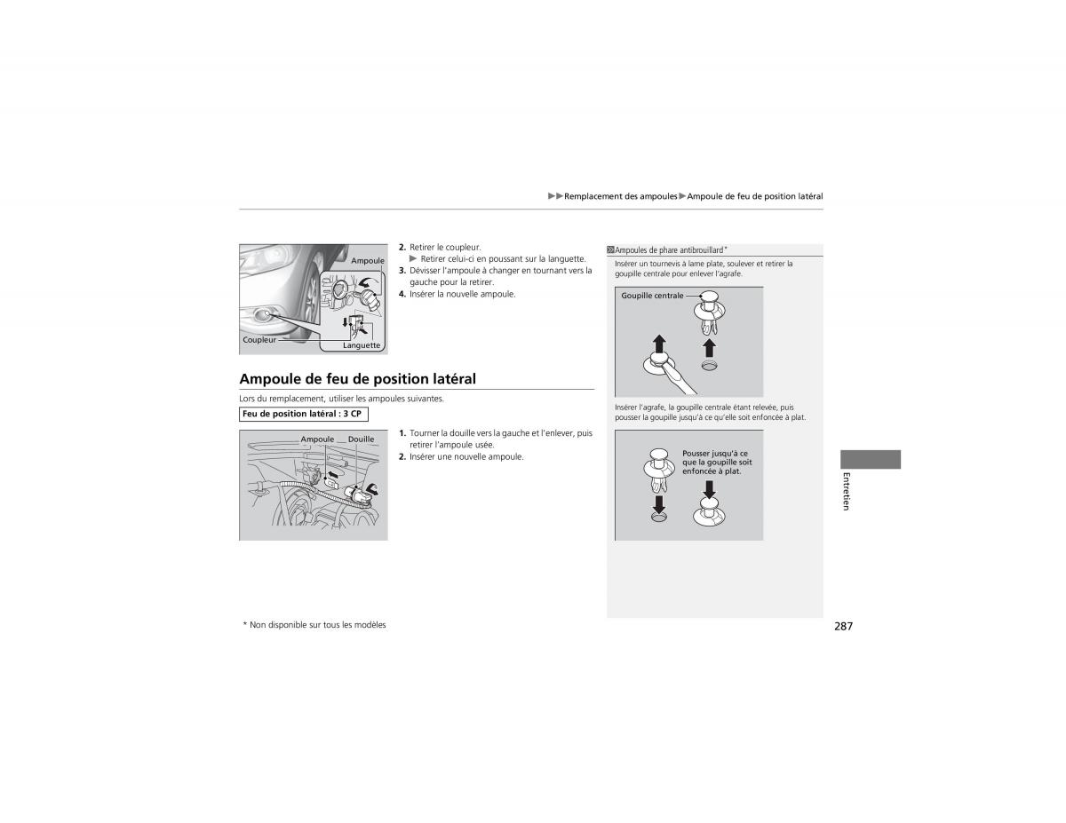 Honda CR V IV 4 manuel du proprietaire / page 288