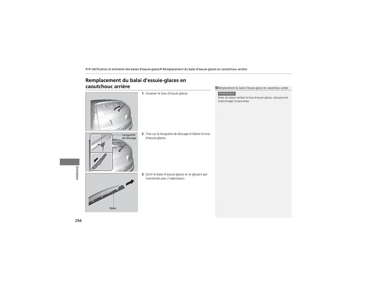 Honda CR V IV 4 manuel du proprietaire / page 295