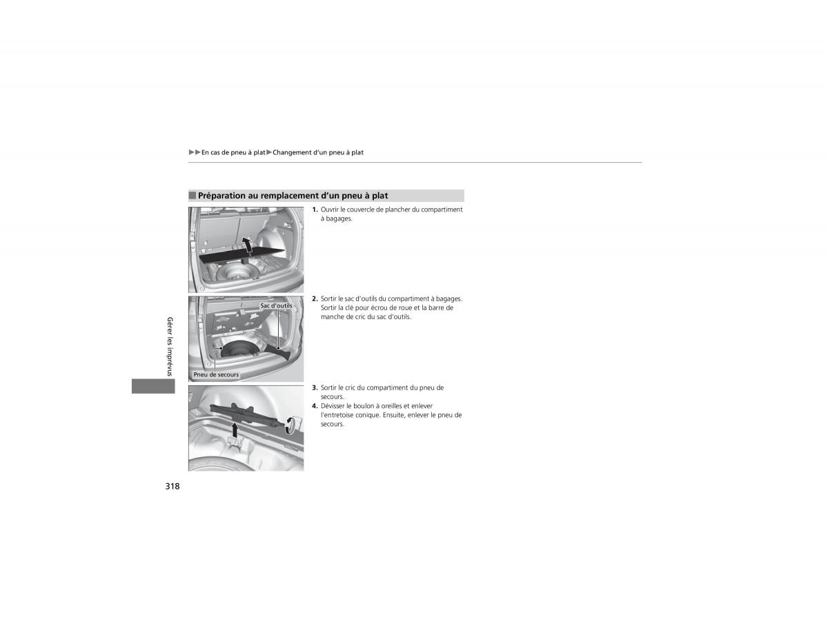 Honda CR V IV 4 manuel du proprietaire / page 319