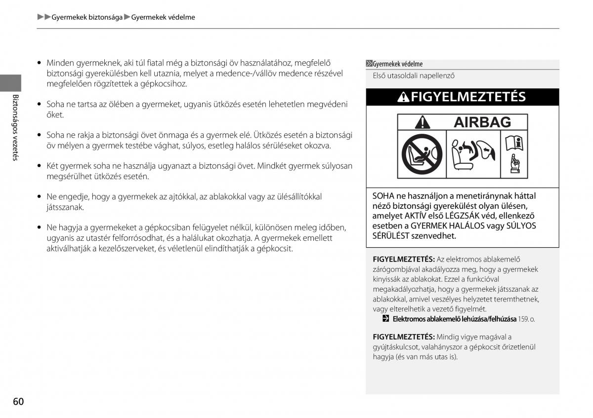 Honda CR V IV 4 Kezelesi utmutato / page 61