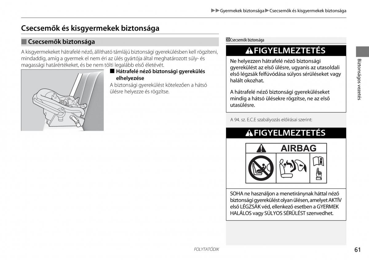 Honda CR V IV 4 Kezelesi utmutato / page 62