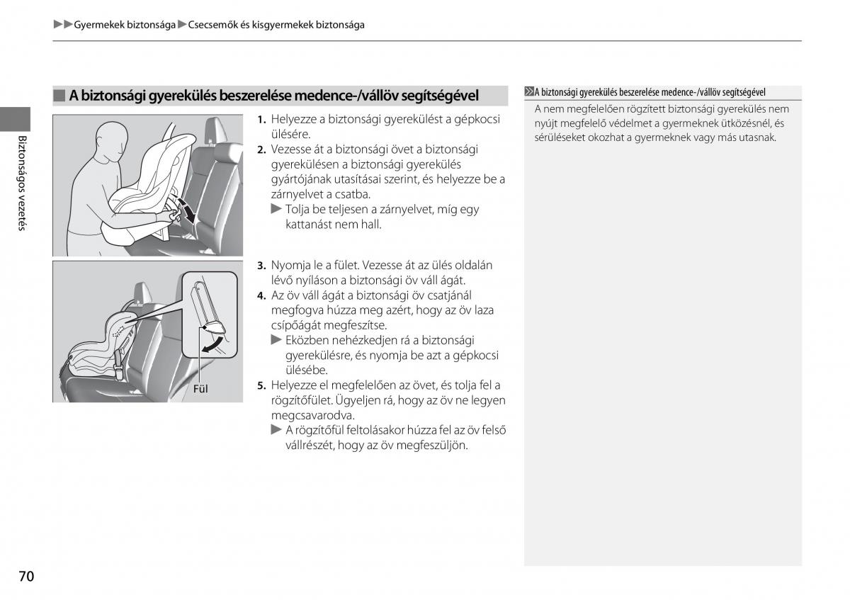 Honda CR V IV 4 Kezelesi utmutato / page 71