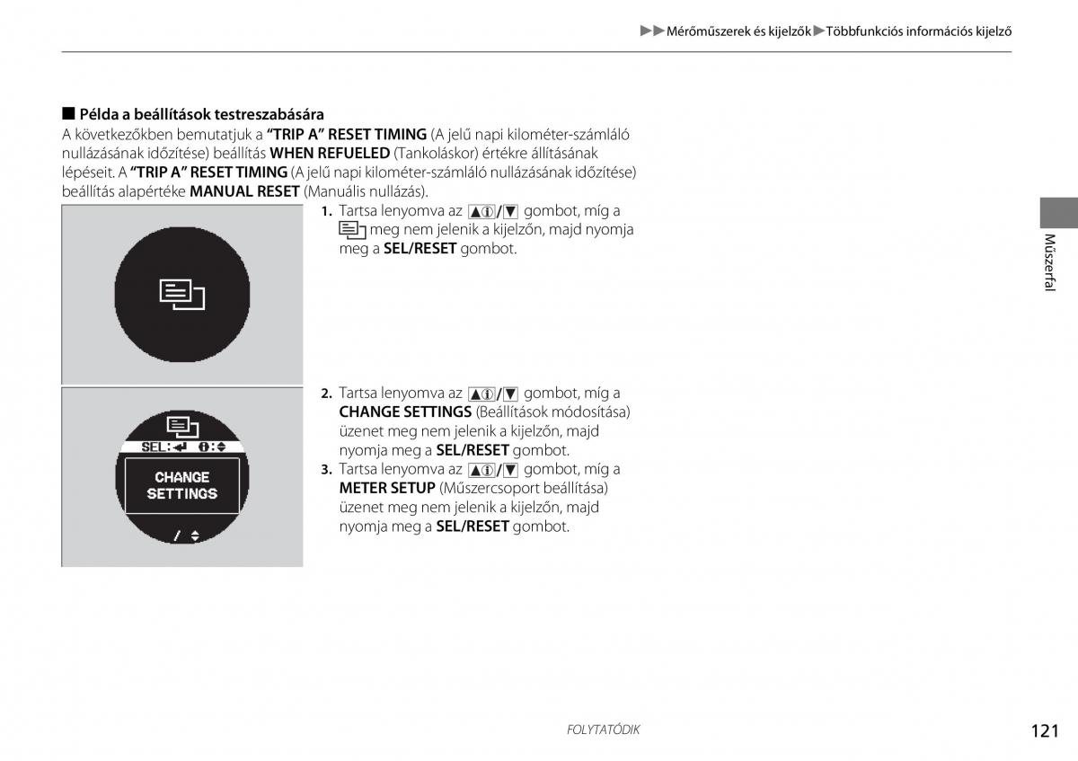 Honda CR V IV 4 Kezelesi utmutato / page 122