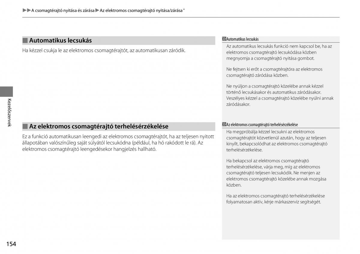 Honda CR V IV 4 Kezelesi utmutato / page 155