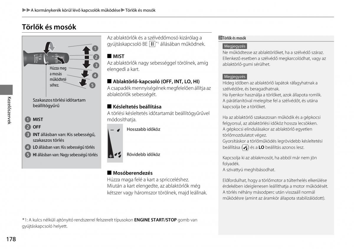 Honda CR V IV 4 Kezelesi utmutato / page 179