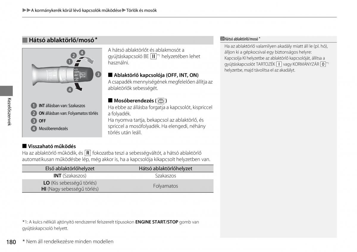 Honda CR V IV 4 Kezelesi utmutato / page 181