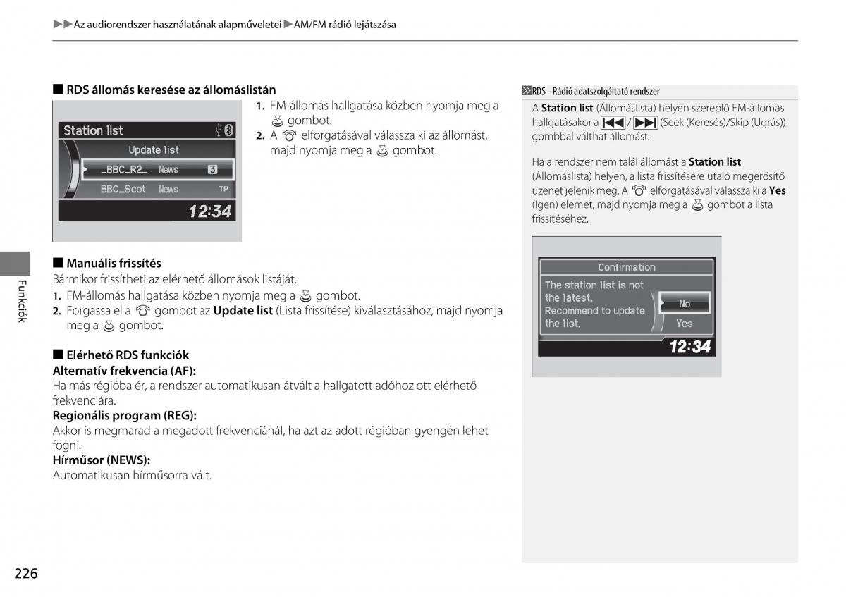 Honda CR V IV 4 Kezelesi utmutato / page 227