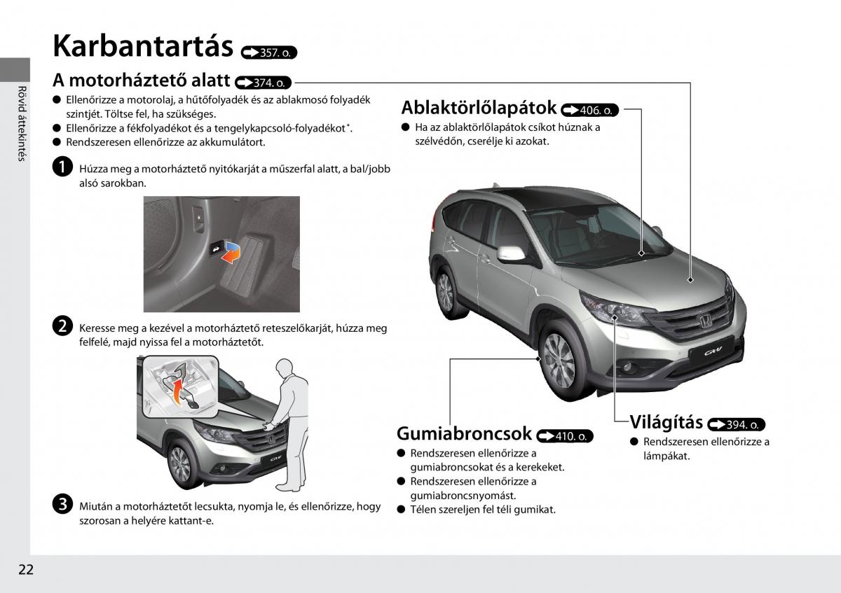 Honda CR V IV 4 Kezelesi utmutato / page 23