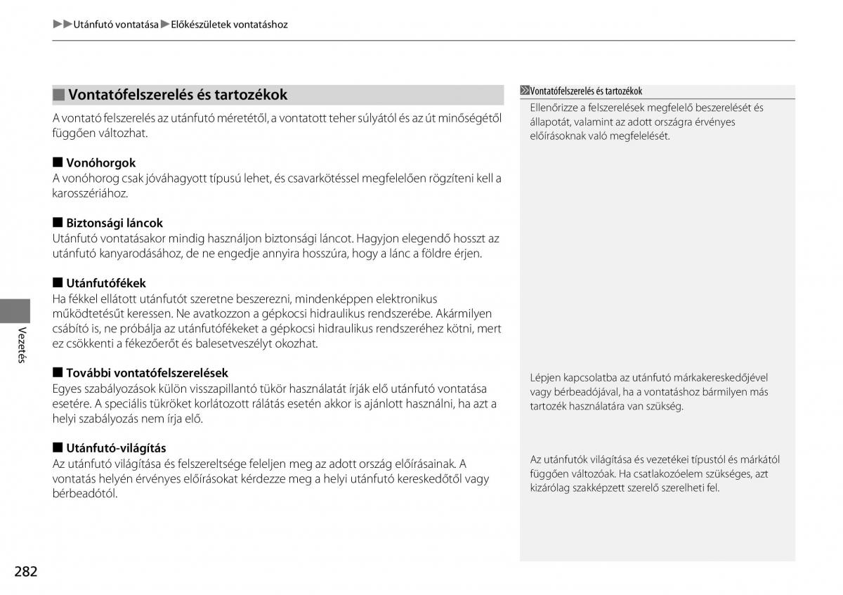 Honda CR V IV 4 Kezelesi utmutato / page 283