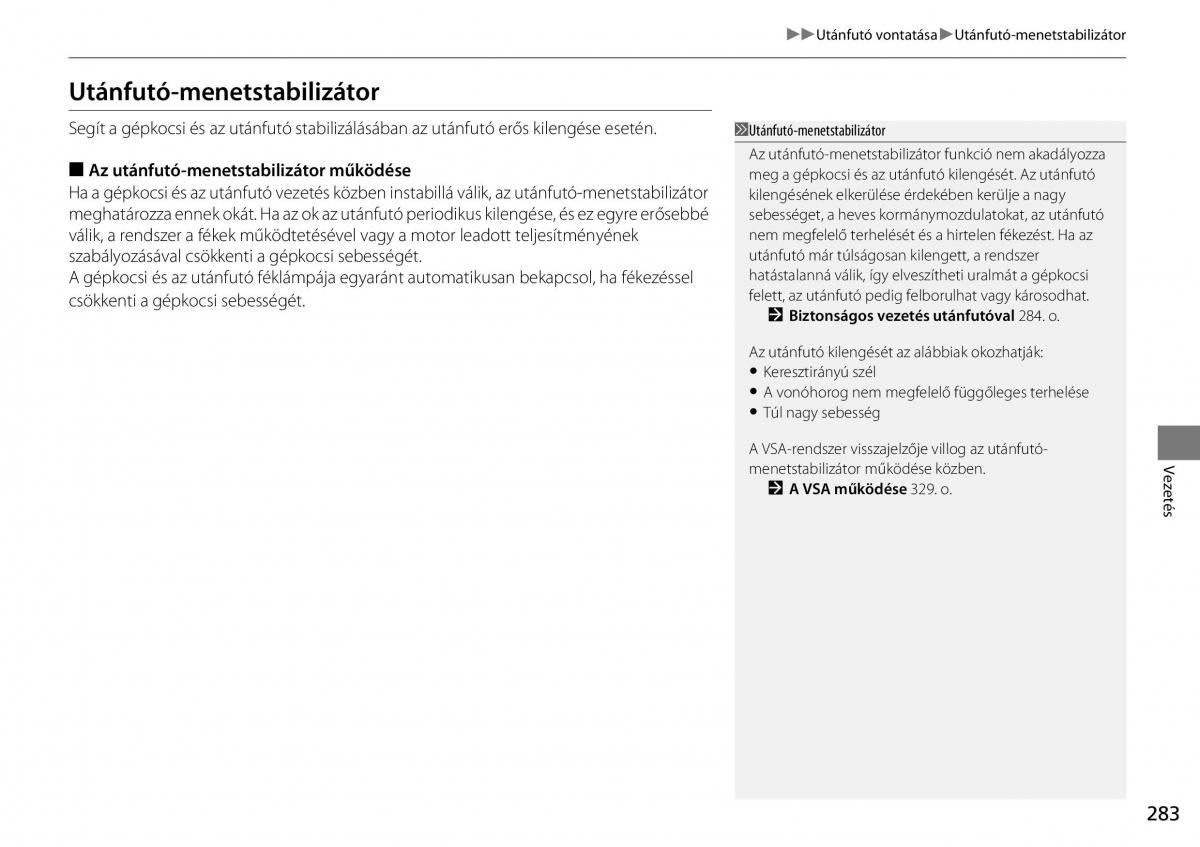 Honda CR V IV 4 Kezelesi utmutato / page 284