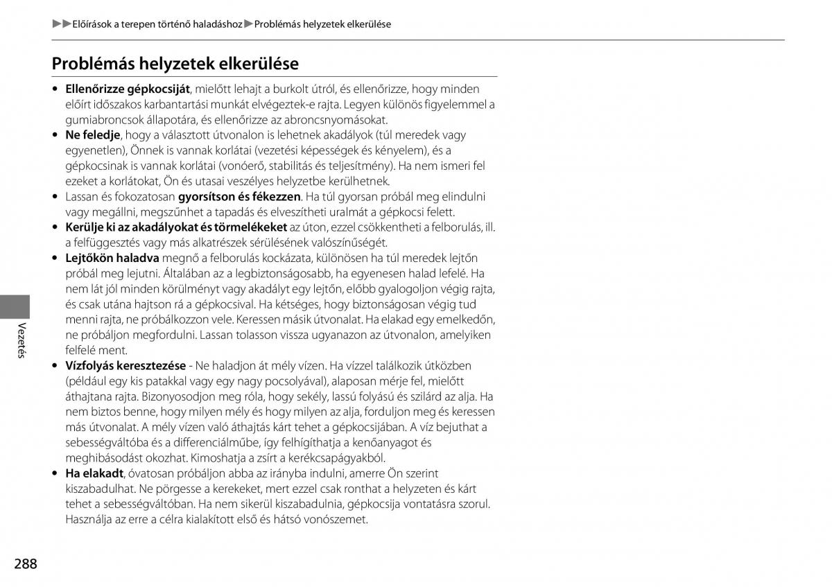 Honda CR V IV 4 Kezelesi utmutato / page 289