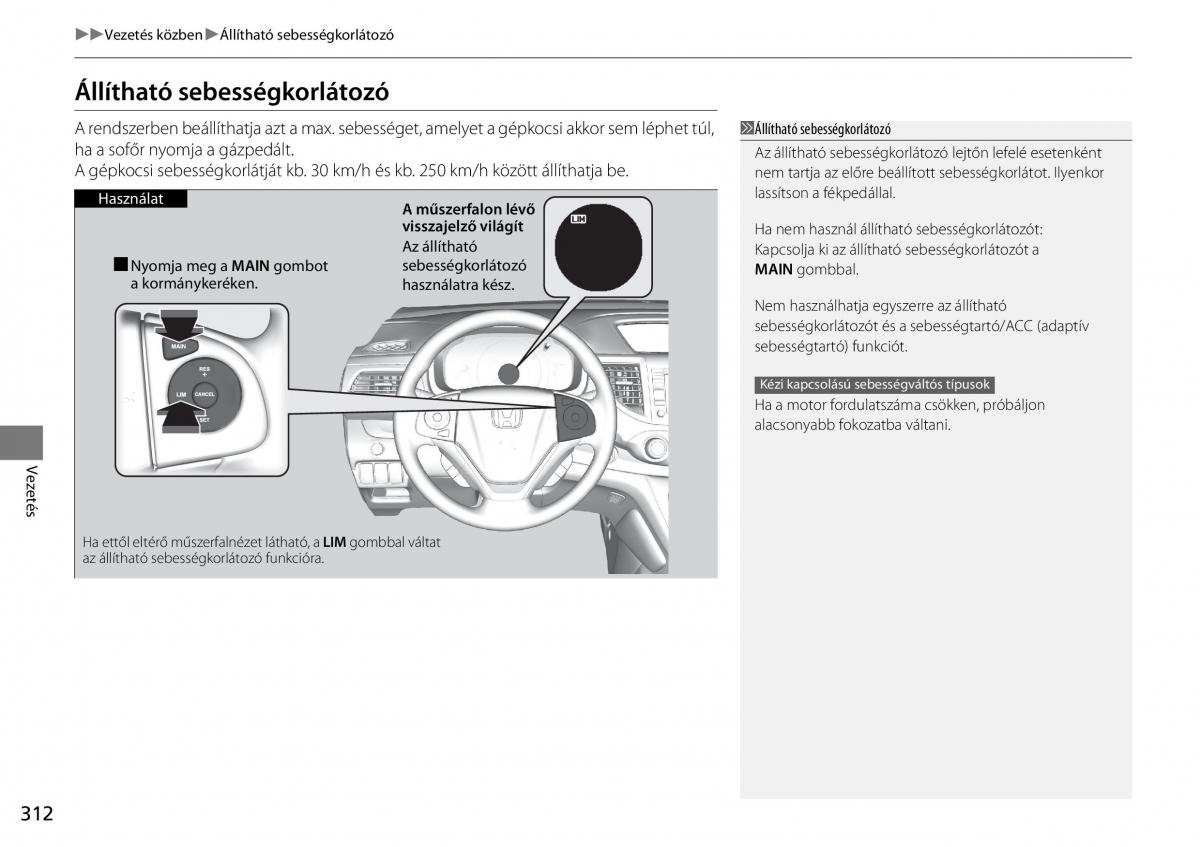 Honda CR V IV 4 Kezelesi utmutato / page 313