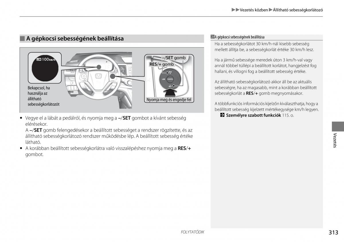 Honda CR V IV 4 Kezelesi utmutato / page 314