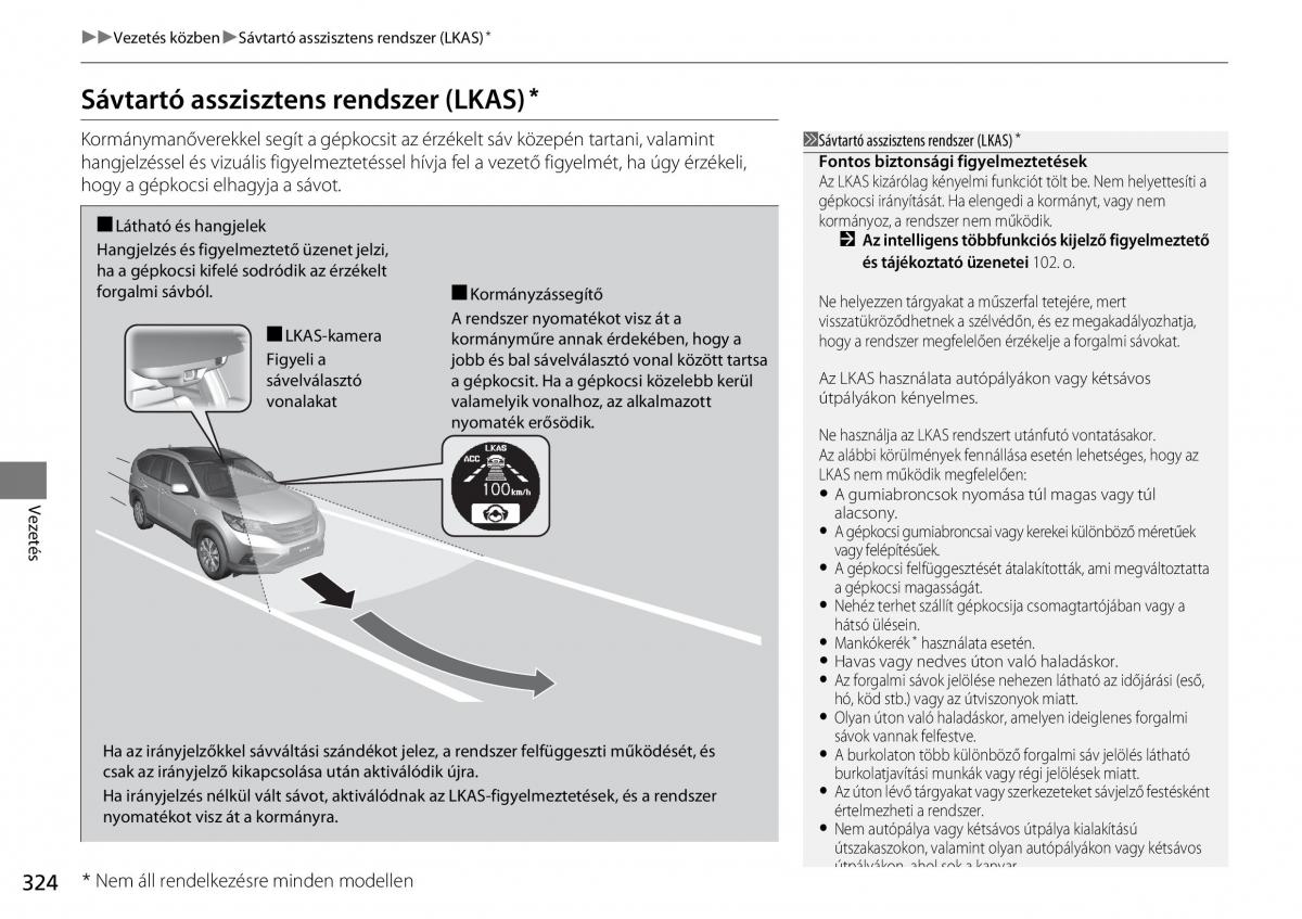 Honda CR V IV 4 Kezelesi utmutato / page 325