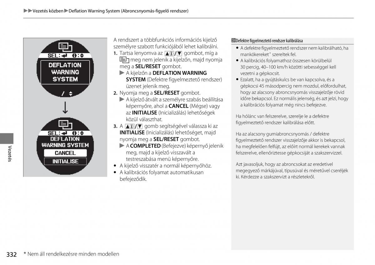 Honda CR V IV 4 Kezelesi utmutato / page 333