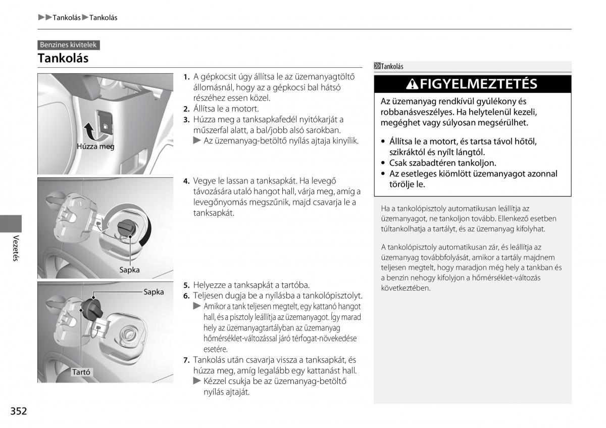 Honda CR V IV 4 Kezelesi utmutato / page 353