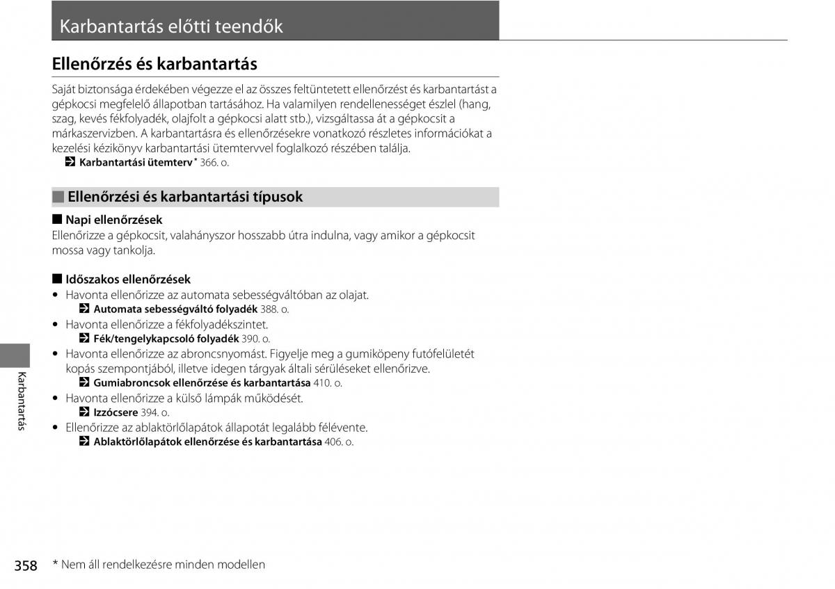 Honda CR V IV 4 Kezelesi utmutato / page 359