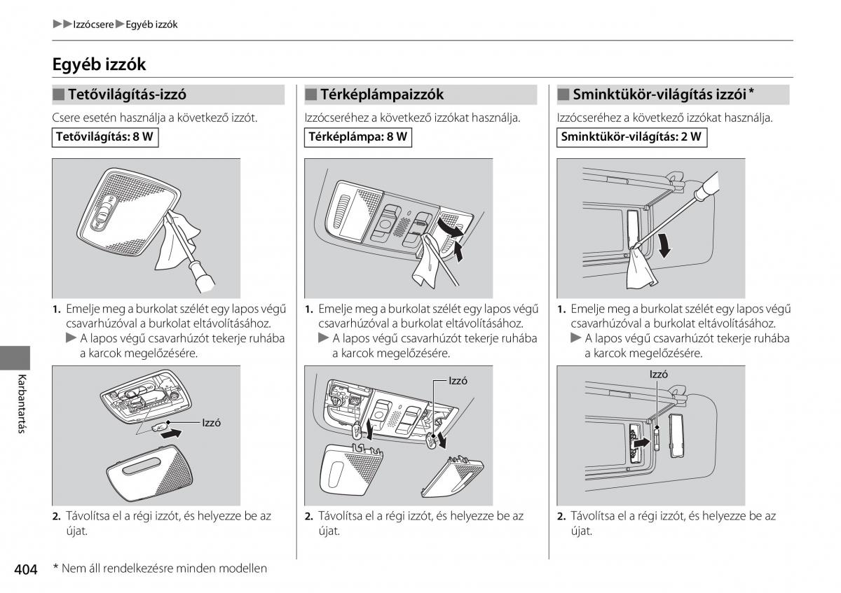 Honda CR V IV 4 Kezelesi utmutato / page 405