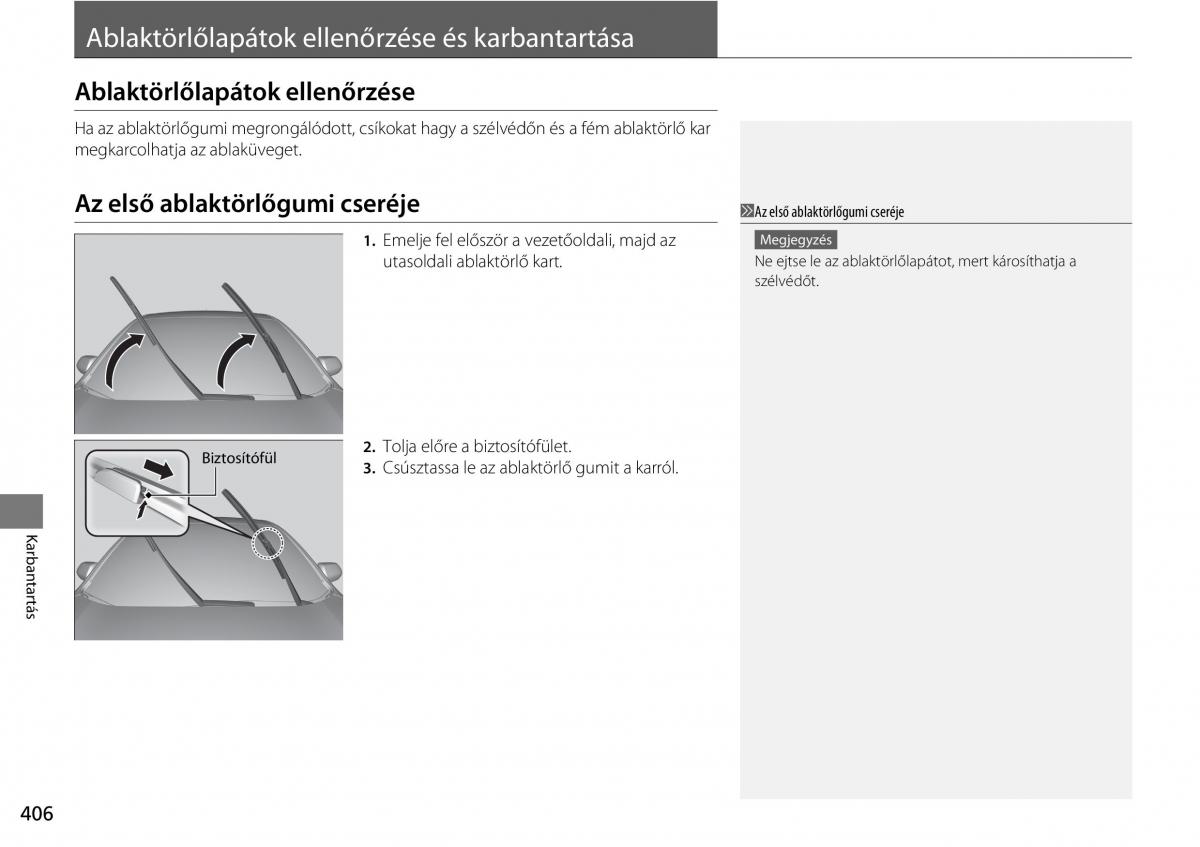 Honda CR V IV 4 Kezelesi utmutato / page 407