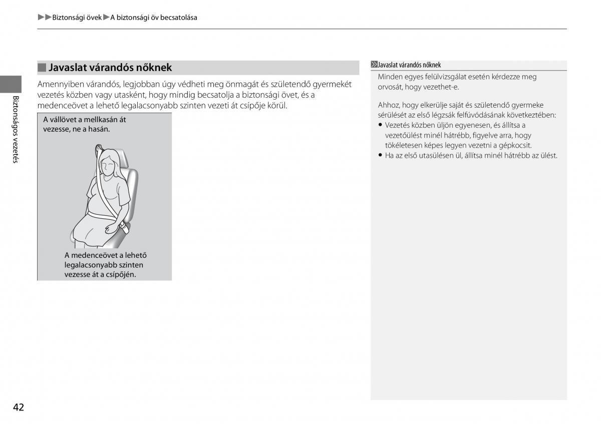 Honda CR V IV 4 Kezelesi utmutato / page 43