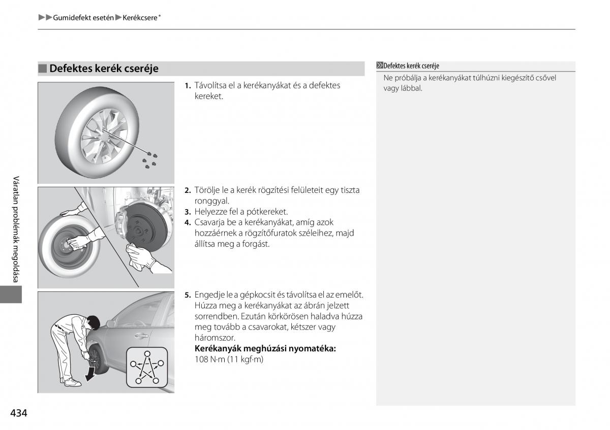 Honda CR V IV 4 Kezelesi utmutato / page 435