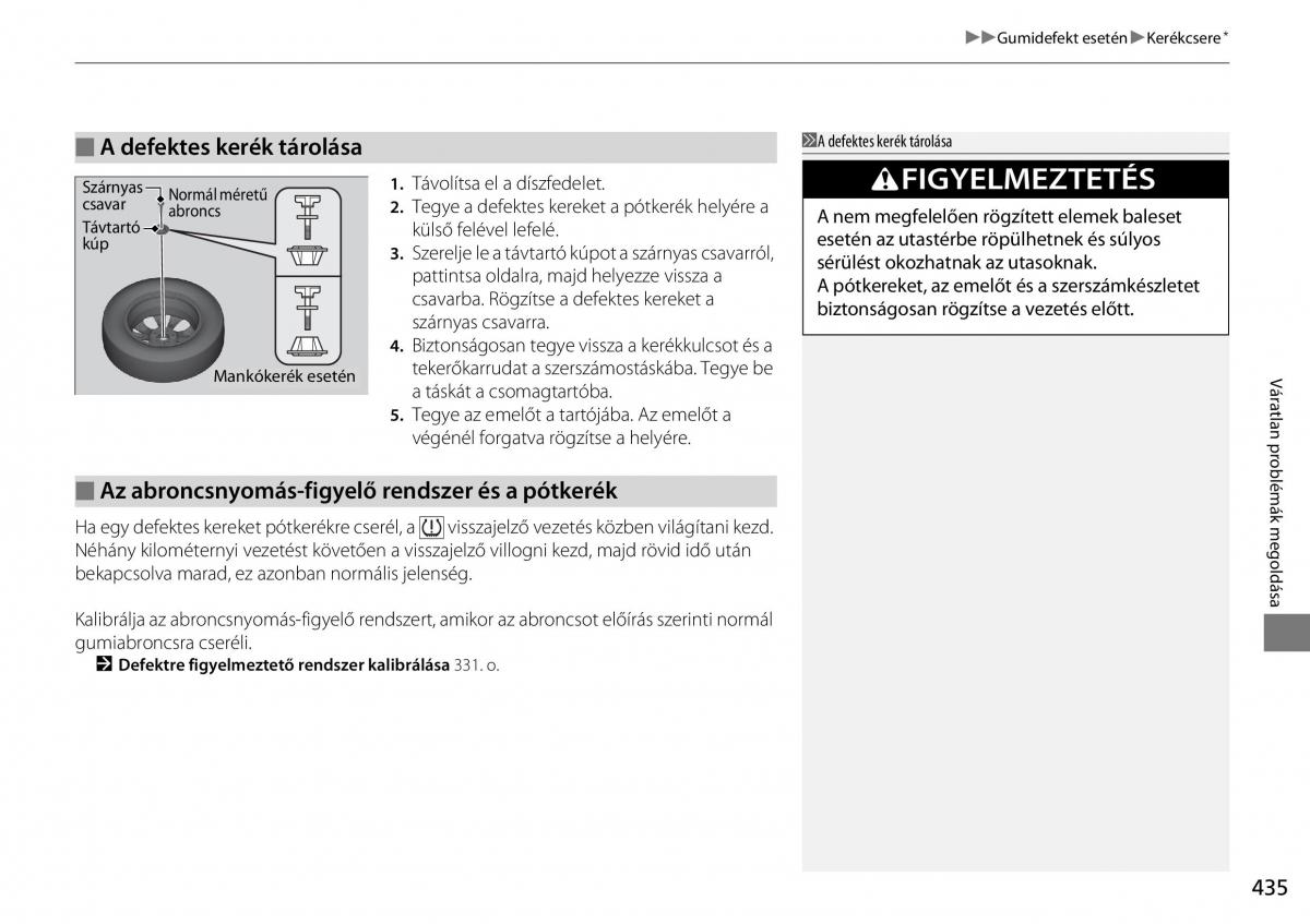 Honda CR V IV 4 Kezelesi utmutato / page 436