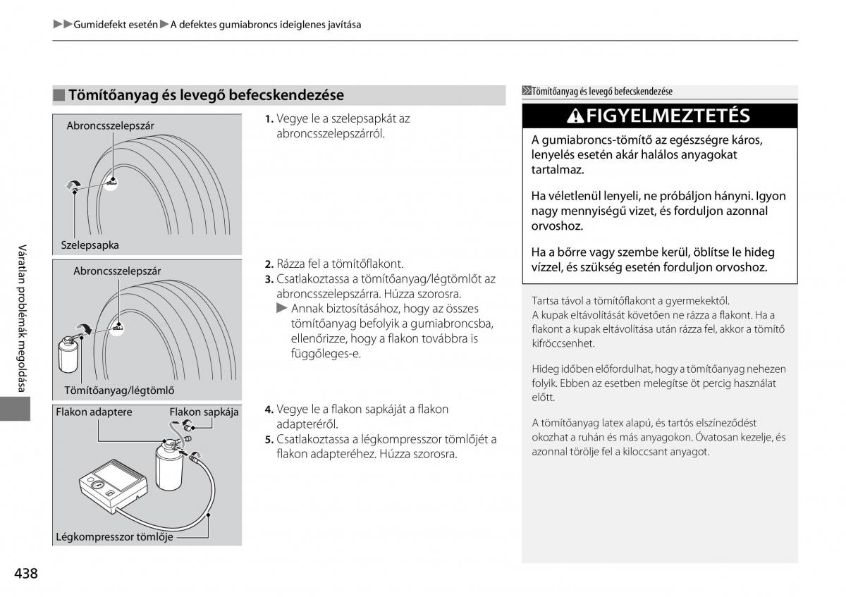 Honda CR V IV 4 Kezelesi utmutato / page 439