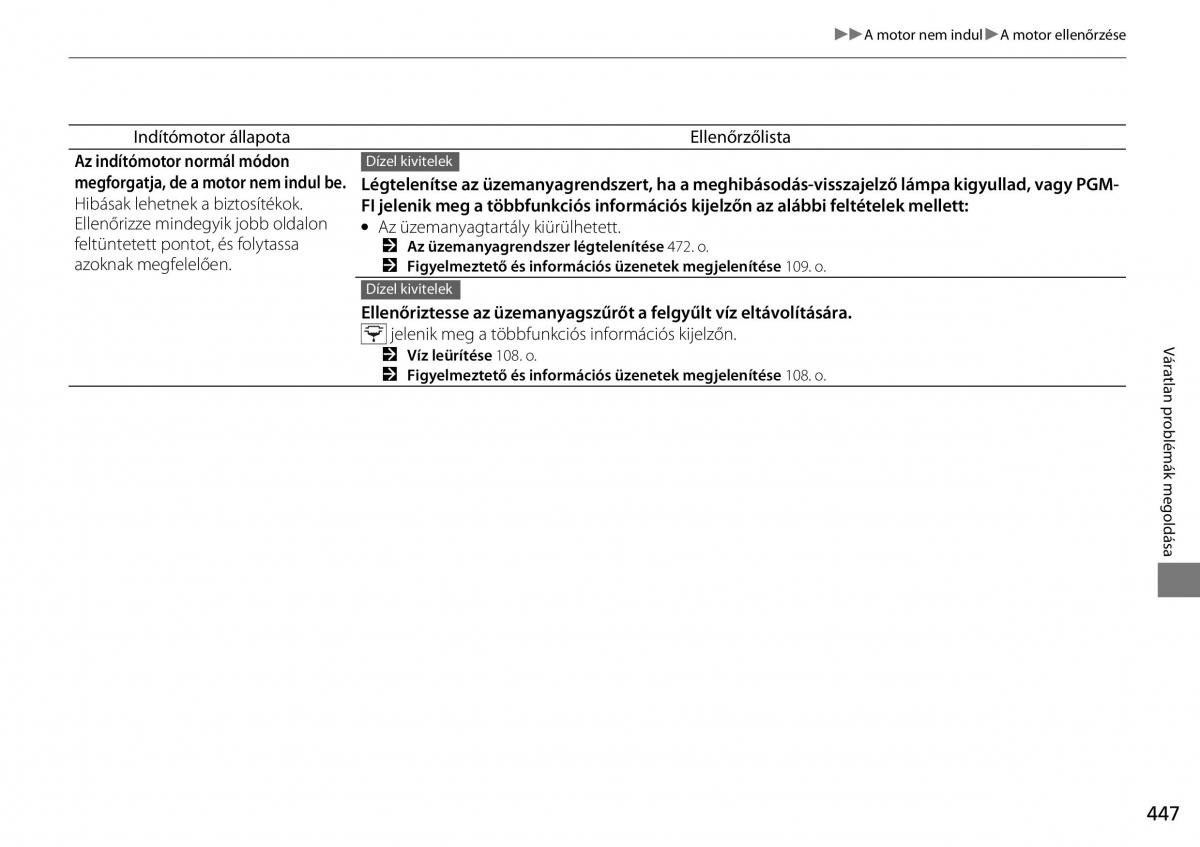 Honda CR V IV 4 Kezelesi utmutato / page 448