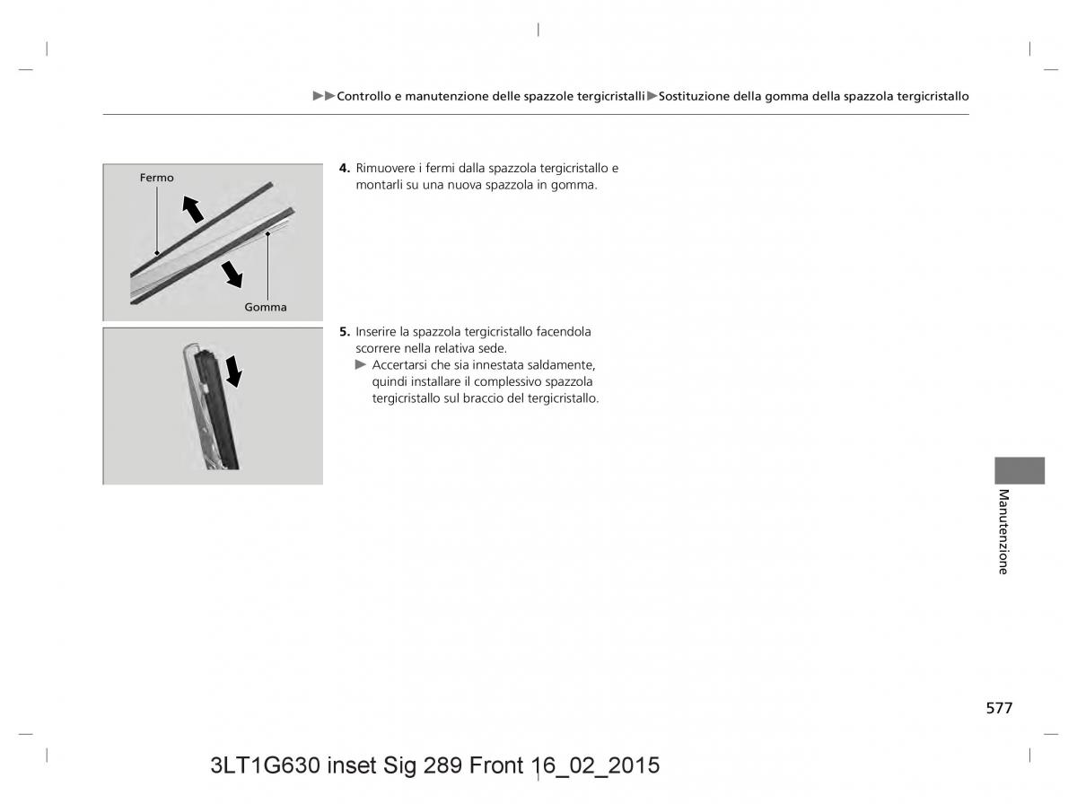 Honda CR V IV 4 manuale del proprietario / page 577