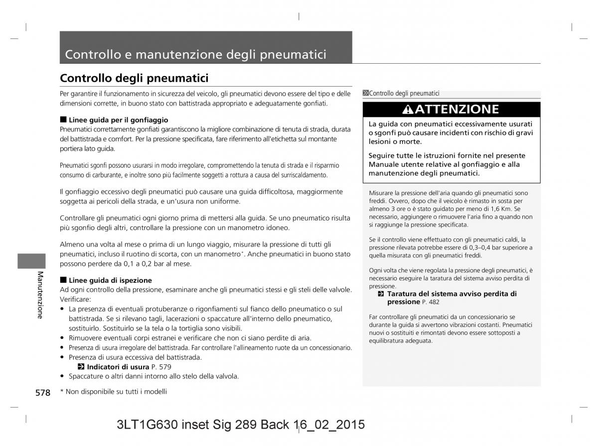 Honda CR V IV 4 manuale del proprietario / page 578