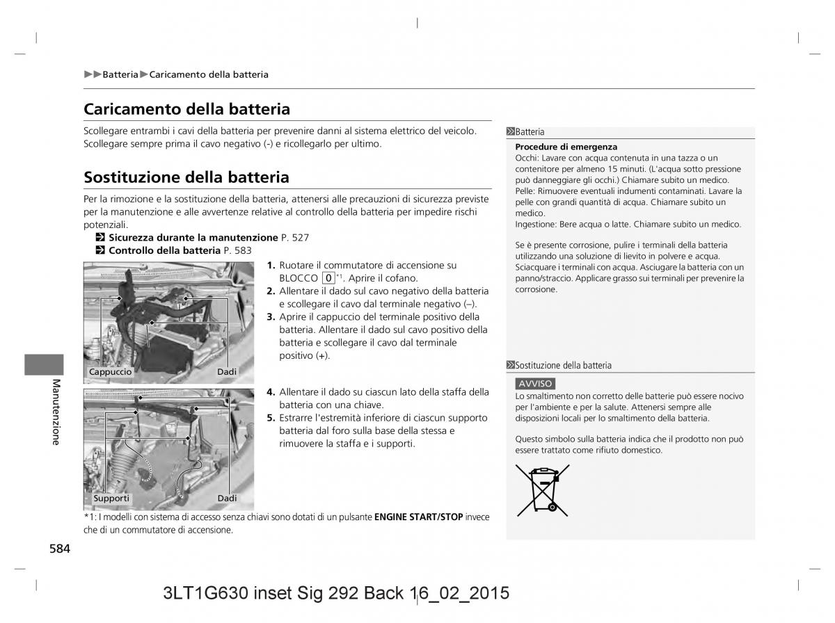 Honda CR V IV 4 manuale del proprietario / page 584