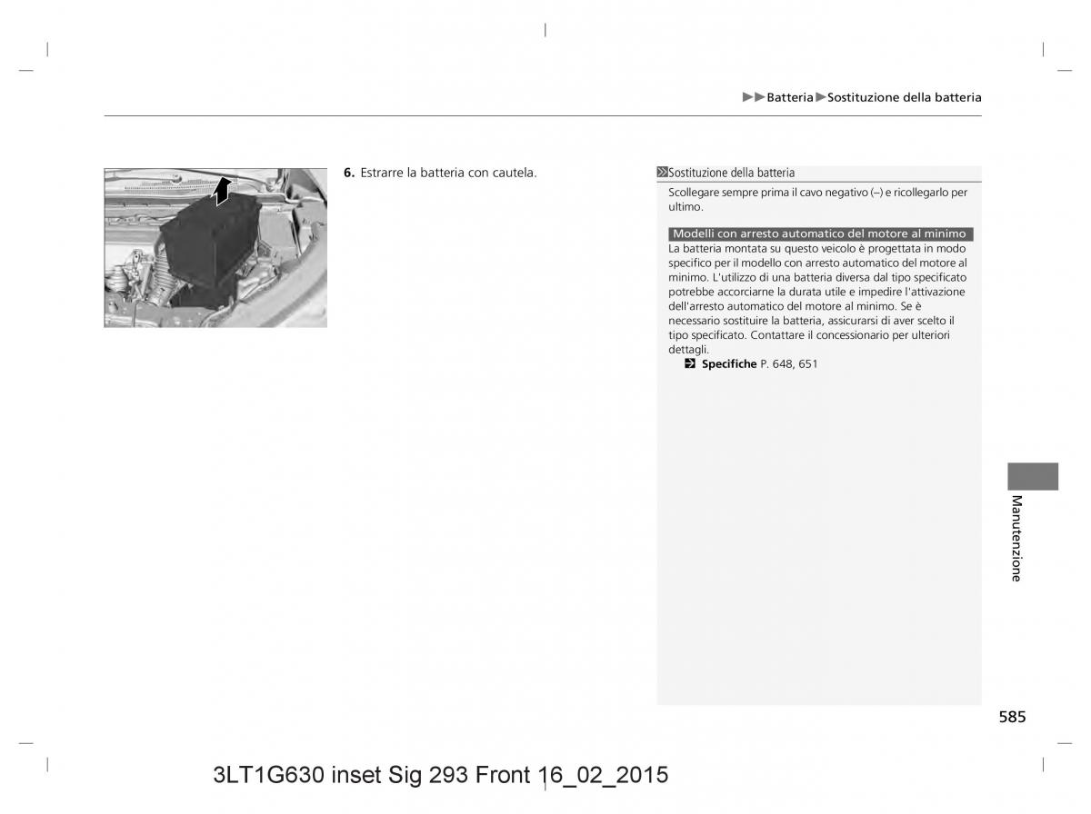 Honda CR V IV 4 manuale del proprietario / page 585