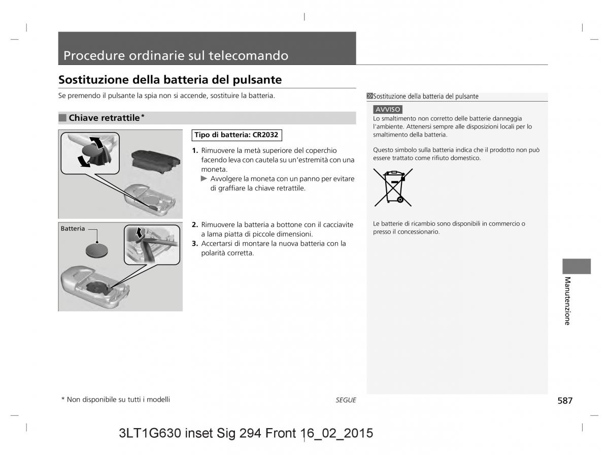 Honda CR V IV 4 manuale del proprietario / page 587