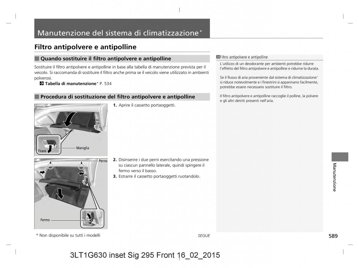 Honda CR V IV 4 manuale del proprietario / page 589