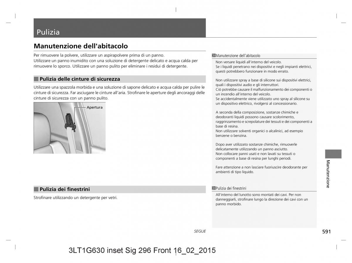 Honda CR V IV 4 manuale del proprietario / page 591