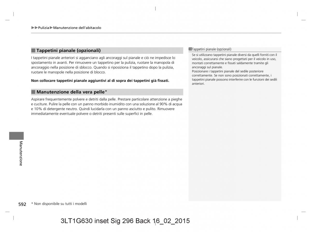 Honda CR V IV 4 manuale del proprietario / page 592