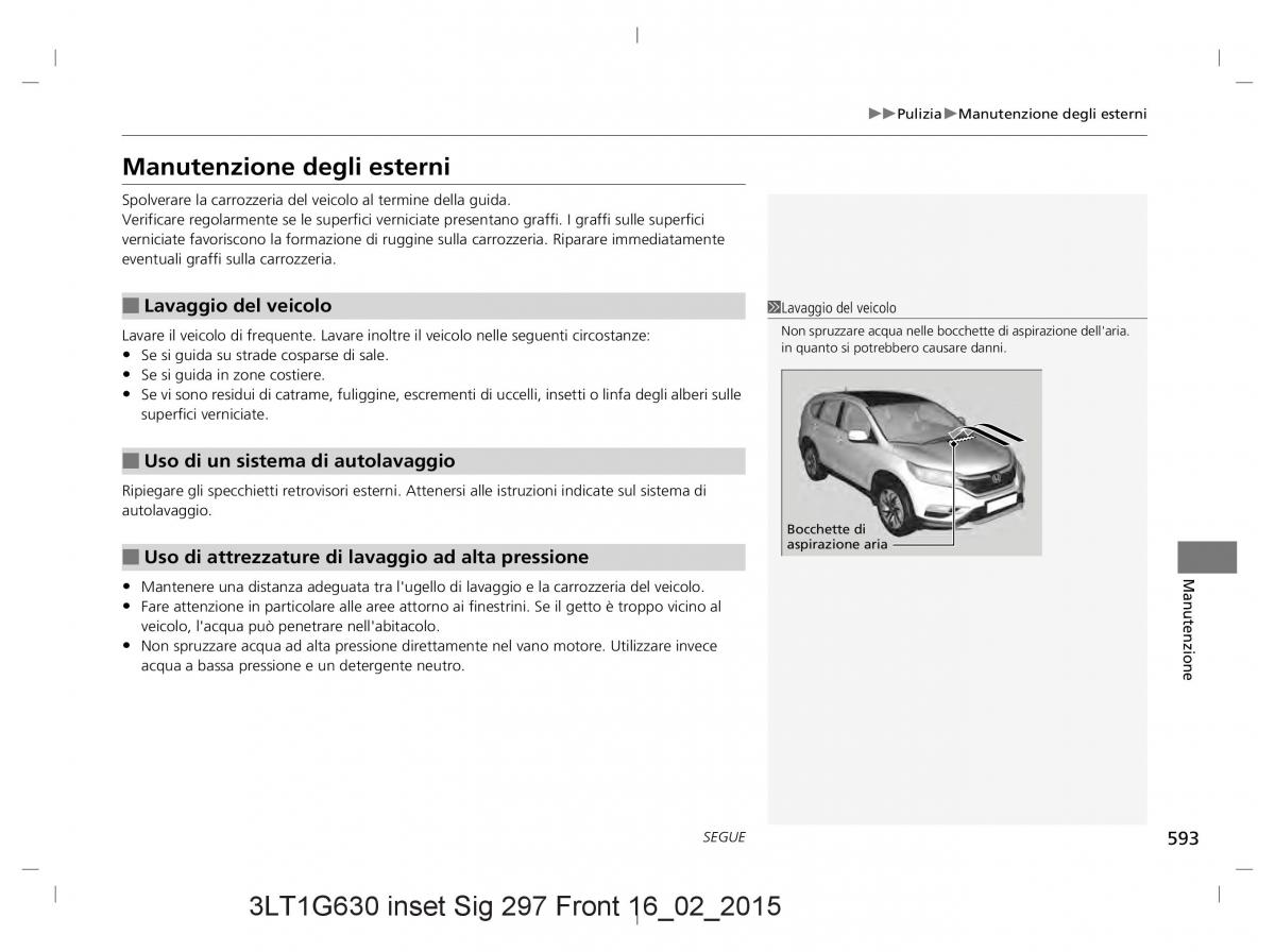 Honda CR V IV 4 manuale del proprietario / page 593