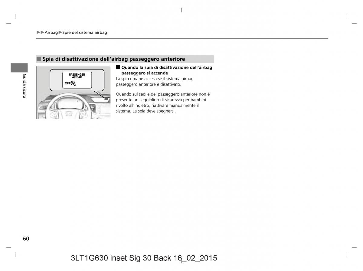 Honda CR V IV 4 manuale del proprietario / page 60