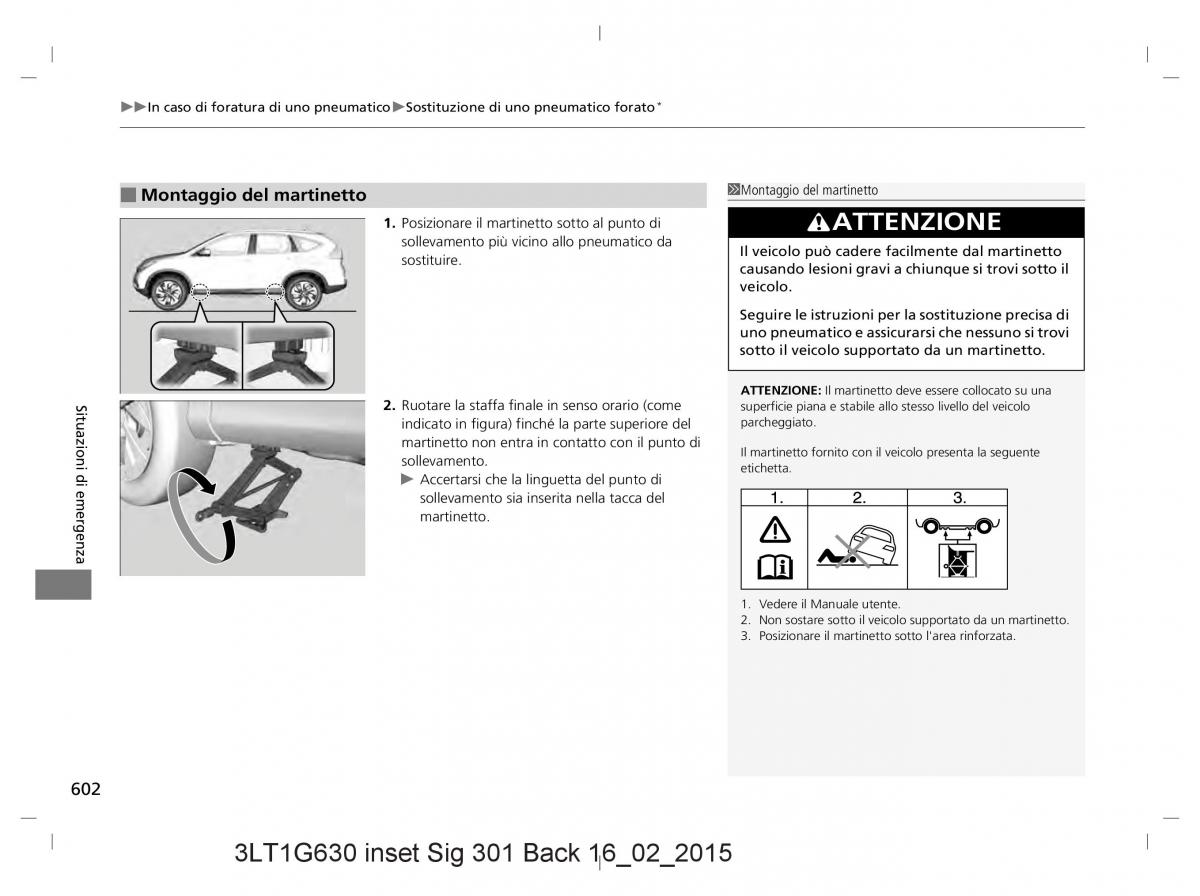 Honda CR V IV 4 manuale del proprietario / page 602