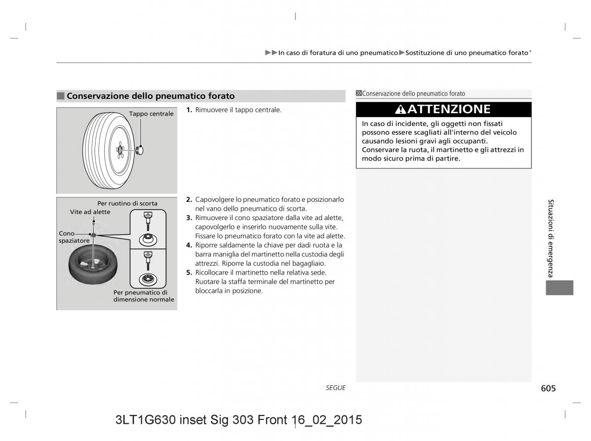 Honda CR V IV 4 manuale del proprietario / page 605