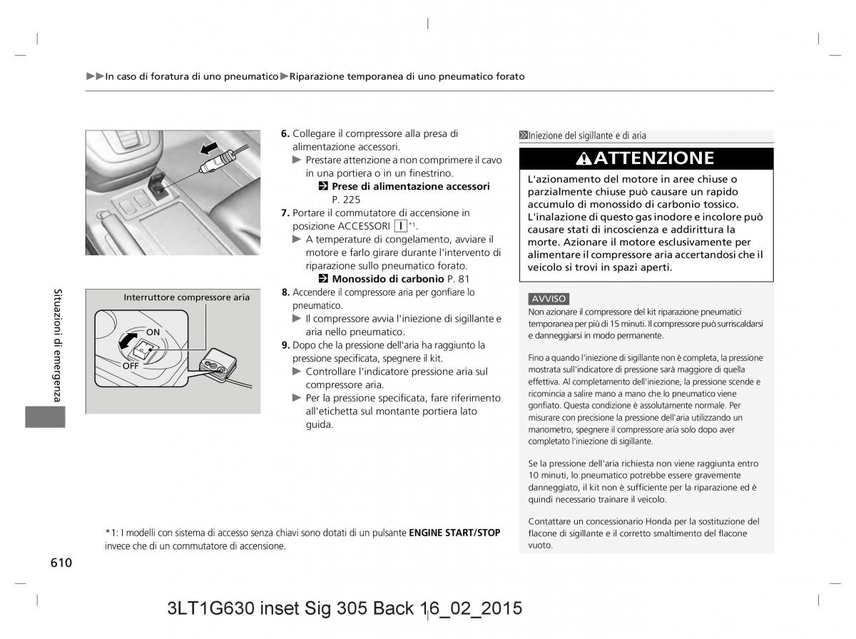 Honda CR V IV 4 manuale del proprietario / page 610